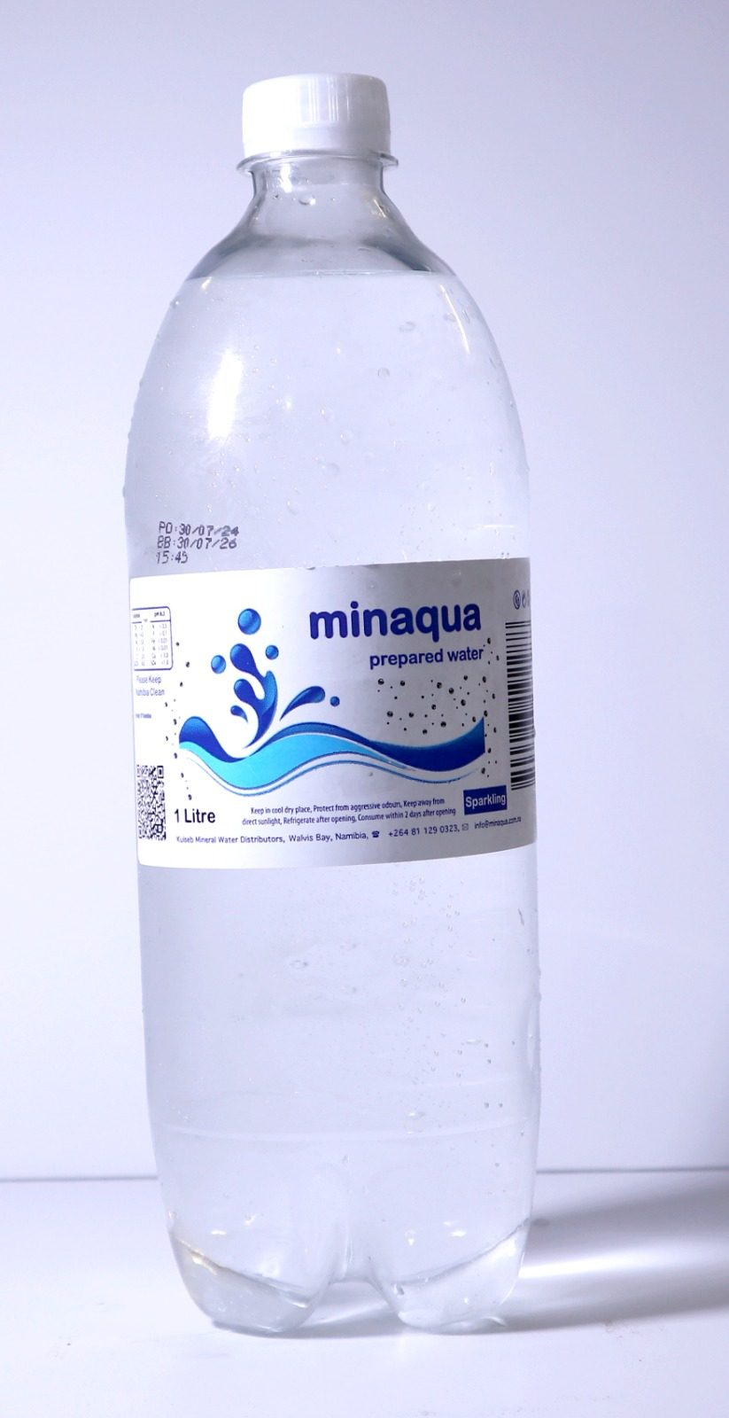 Minaqua 1L sparkling water bottle