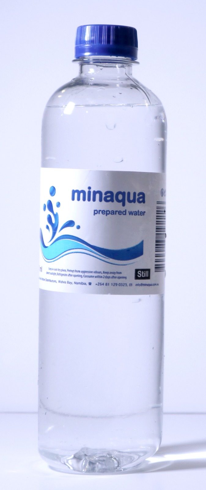 Minaqua still water bottle label